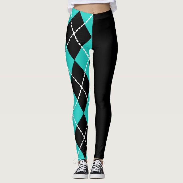 Retro Halva Argyle Leggings (Framsida)