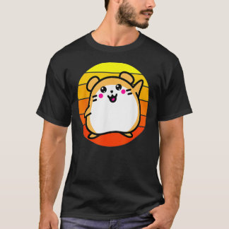 Retro Hamster Sunset T Shirt