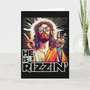 Retro Han är Rizzin Rollig Jesus har stigit upp på Kort