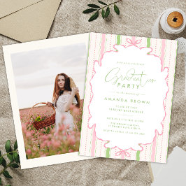 Retro Hand Drawn Grad Party 2026 Inbjudningar