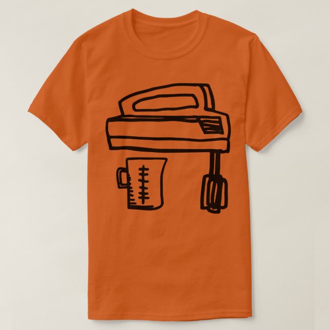 Retro Hand Mixer T Shirt (Design framsida)