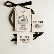 Retro Hand plockade Cocktail Quirky Bröllop