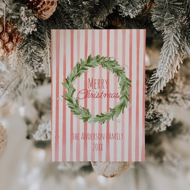 Retro Hand plockade Grönt Red God God God God God  Julkort (Skapare uppladdad)