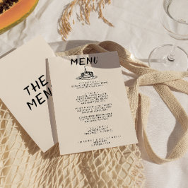 Retro Hand skriftlig ritad kummel Quirky Fold Bröl Meny