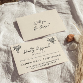 Retro Hand, skrivet ritat fet Quirky Bröllop OSA Kort