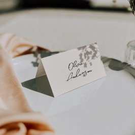 Retro Hand Written Whimsical Wedding Place Cards Bordsnummer