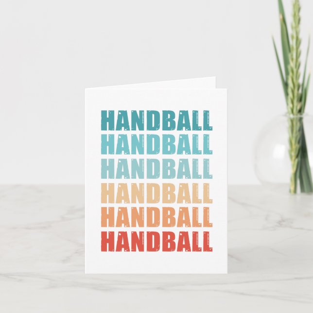 Retro Handball Vintage Gift Kort (Framsida)