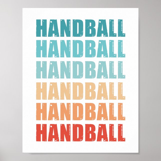 Retro Handball Vintage Gift Poster (Framsidan)