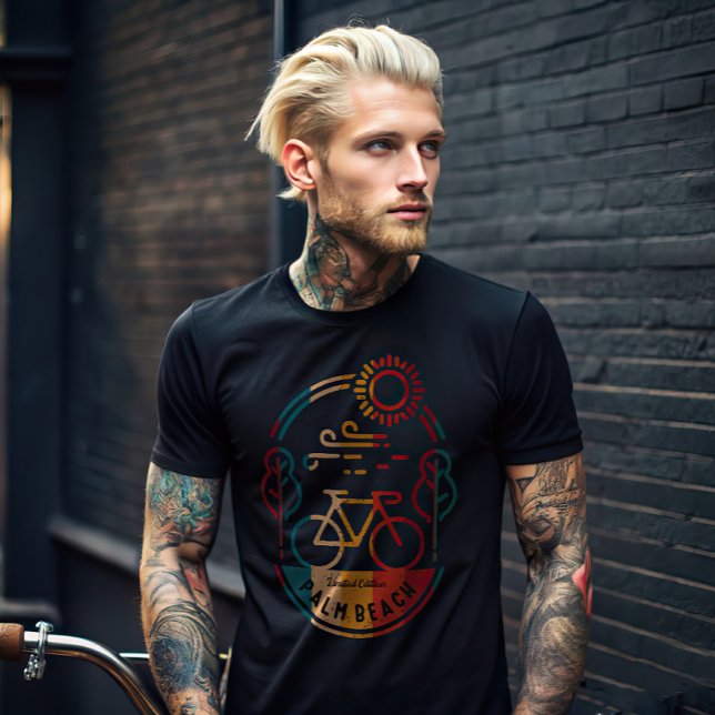 Retro Handflatan Beach Bike Trail. T Shirt (Skapare uppladdad)