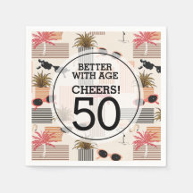 Retro Handflatan Flamingos Födelsedagsfest