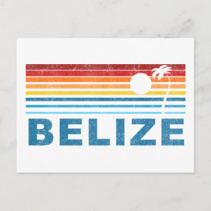 Retro Handflatan Träd Belize Vykort