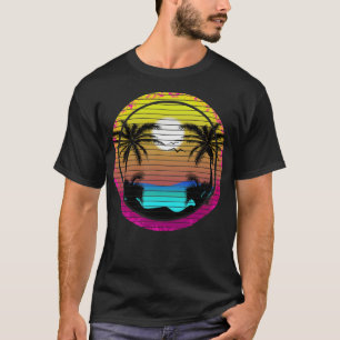 Retro Handflatan Träd och Christmas nyckel väster T Shirt