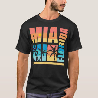 Retro Handflatan Träd sommaruppehälle FL Miami Tro T Shirt