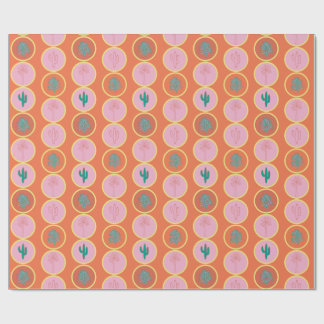 Retro Handflatan Vår Geometric Circles Gift Wrap Presentpapper