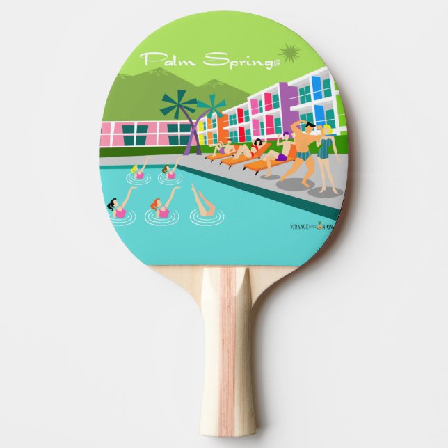 Retro Handflatan Vår Hotel Ping Pong Paddle Pingisracket (Framsidan)
