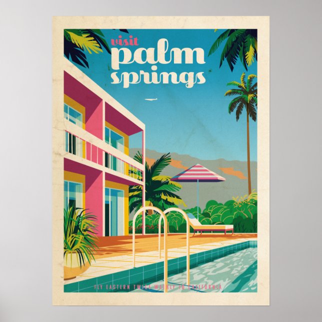Retro Handflatan Vår Hotel Poster (Framsidan)