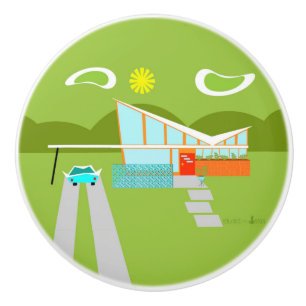 Retro Handflatan Vår House Ceramic Knob Knopp