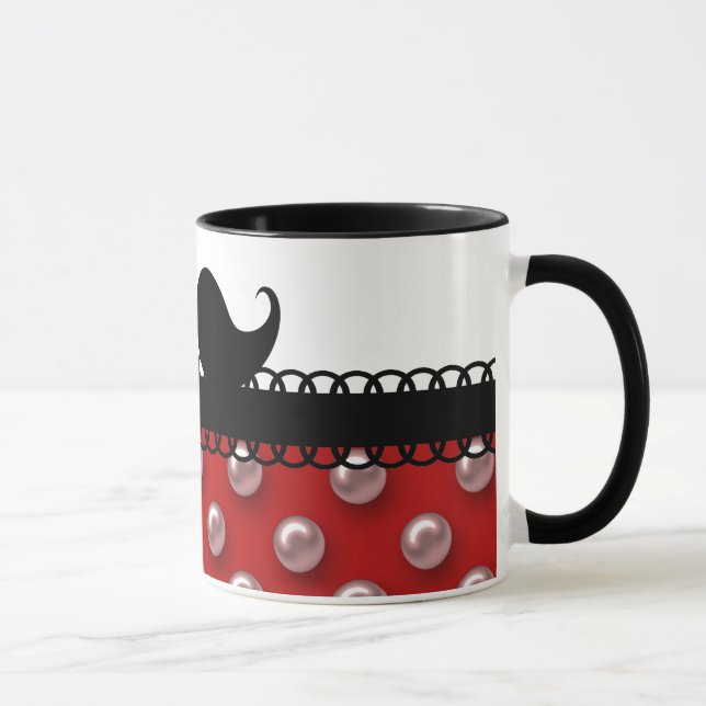 Retro HandlebarmustaschMoustache Mugg (Höger)