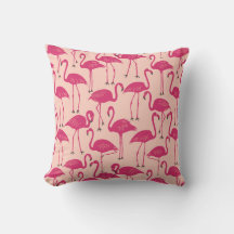 Retro Handritad Flamingo | Tropiskt Mönster Rosa