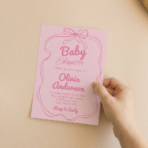  Retro Handritad Rosa Coquette Baby Girl Bebis Sho