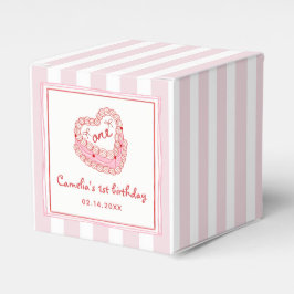 Retro Handritad Valentine Flicka Första Födelsedag Presentaskar