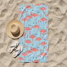 Retro Handritat Flamingo Mönster | Retro Miami