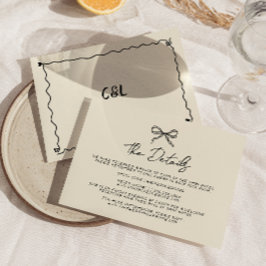 Retro Handskriftlig Whimsical Hand Skriven Bröllop OSA Kort