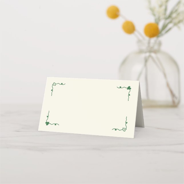 Retro-handskriven visuell placeringskort (Framsida)