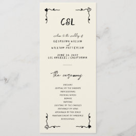 Retro-handskrivet Whimsical Flat-program Program