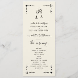 Retro-handskrivet Whimsical Flat-program Program