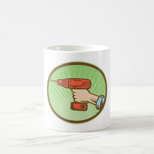 Retro Handyman Trådlös Elborr Kaffemugg (Skapare uppladdad)