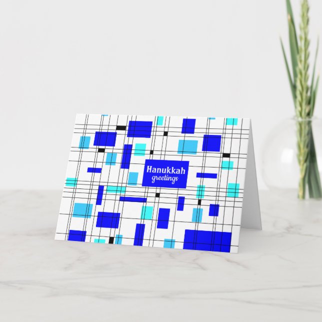 Retro Hanukkah Hälsning Helgkort (Framsida)