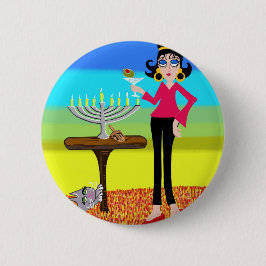 Retro Hanukkah och en Martini Knapp