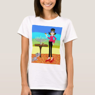 Retro Hanukkah och en Martini T-shirt