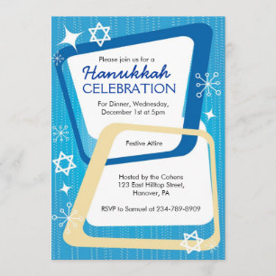 Retro Hanukkah partyinbjudningar Inbjudningar