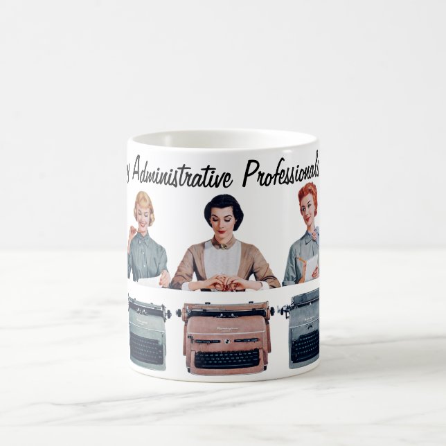 Retro Happy Administrative Professionals Day  Kaffemugg (Center)