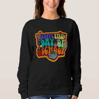 Retro Happy First Day Of School Groovy Back To Sch T Shirt