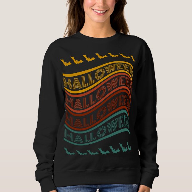 Retro Happy halloween T Shirt (Framsida)