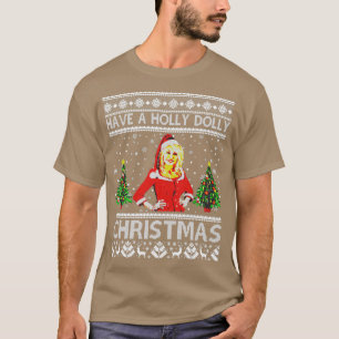 Retro har en holly Dolly-jultomten Kärlek Parton M T Shirt