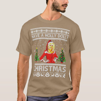Retro har en holly Dolly-jultomten Kärlek Parton M T Shirt