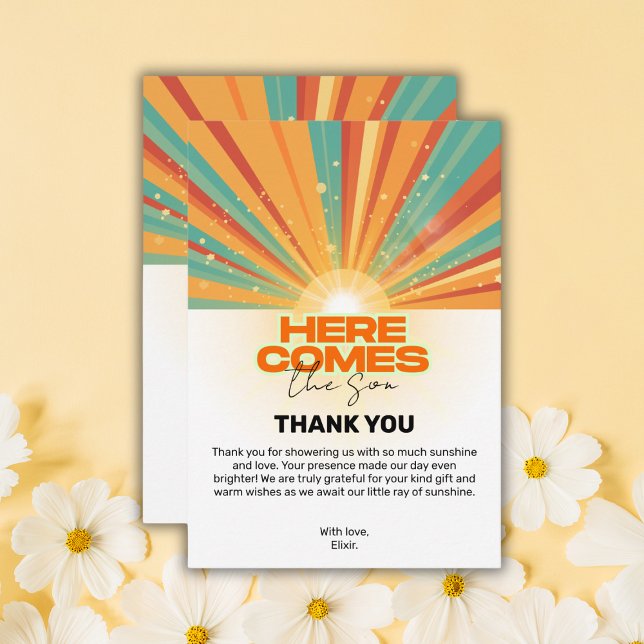 Retro här kommer barnskåran tack kort (Skapare uppladdad)