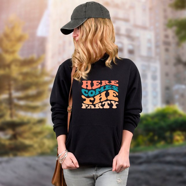 Retro Här kommer festen Sängkammarparty T Shirt (Skapare uppladdad)