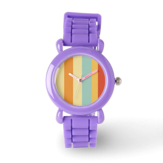 Retro har rivit färg mönster. armbandsur (Framsida)