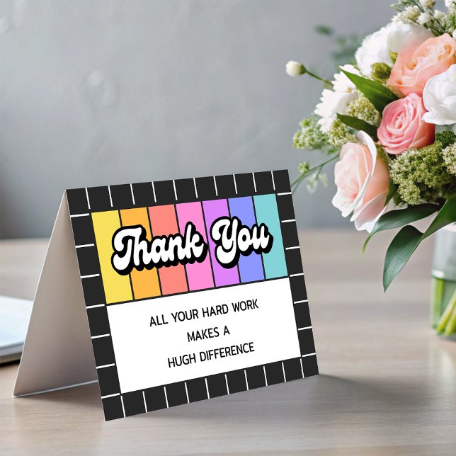 Retro-hårddiskenArbetet gör stor skillnad i Tack Inbjudan (Retro Your HardWork Makes Huge Difference ThankYou Card)