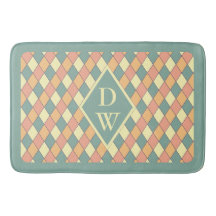 Retro Harlequin Diamond Monogram Badrumsdekor