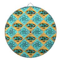 Retro Harlequin Globe Trotter Dartboard