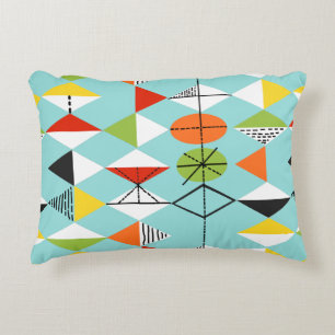 Retro Harlequin Mönster accent Pillow Prydnadskudde