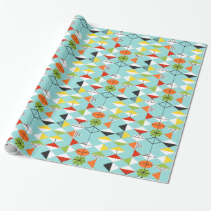 Retro Harlequinmönster som slår in papper Presentpapper