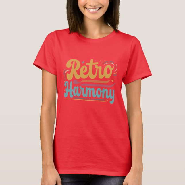 Retro Harmony! Grundläggande kvinnor T Shirt (Framsida)