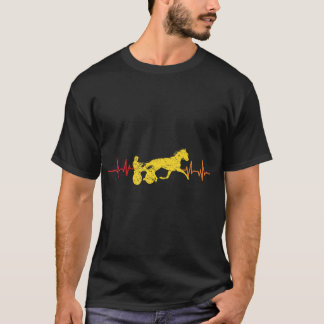 Retro Harness Tävla Horse Tävla Trotting Harness T Shirt